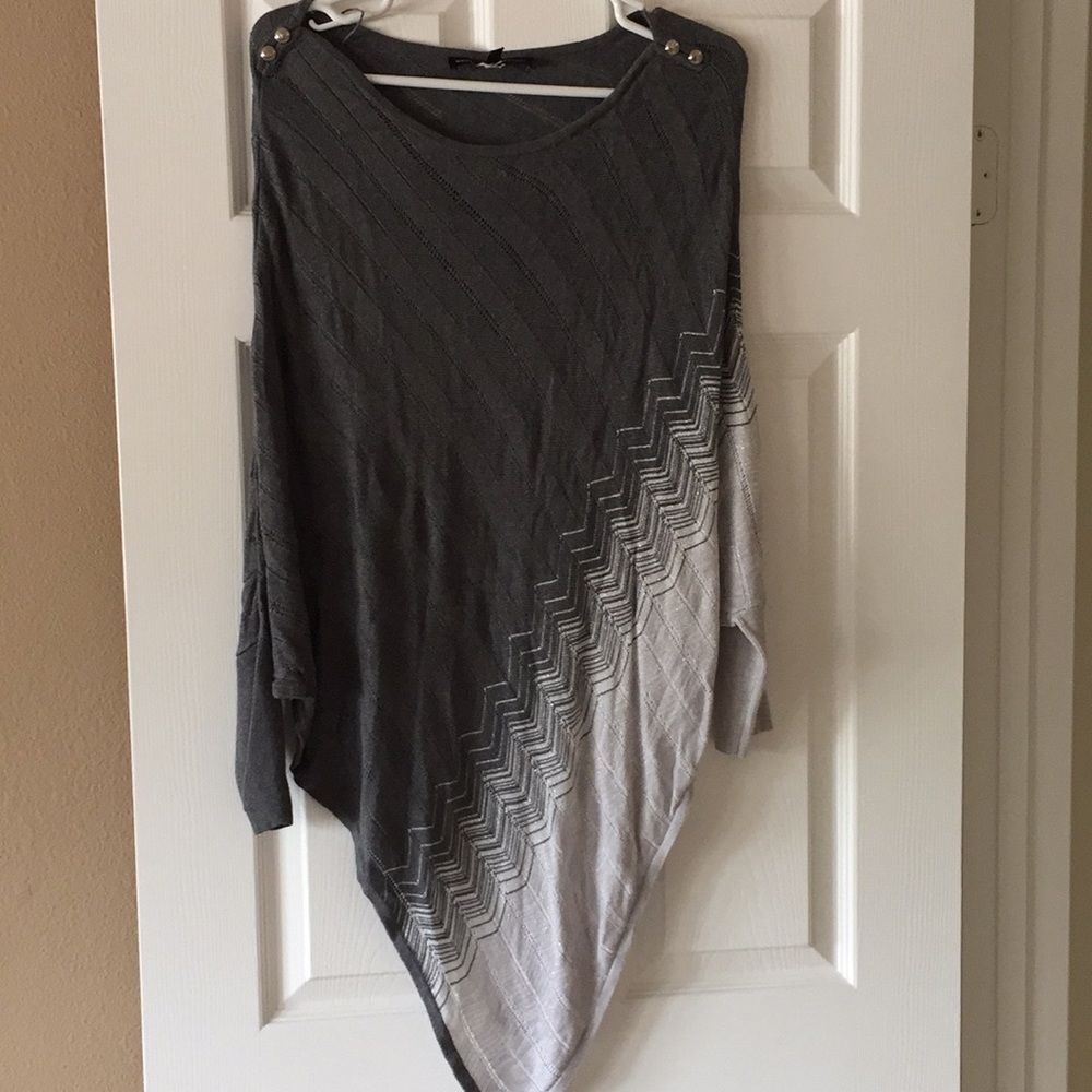 White House black market asymmetrical poncho